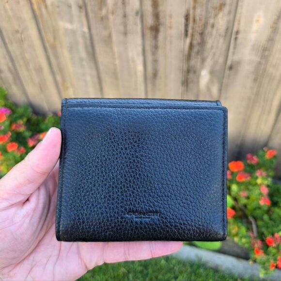 Coach Georgie Signature Canvas Colorblock Brown and Black Small Wallet - Picture 3 of 8